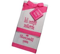 Lil Miss March Future Beauty Queen Baby Burp Cloths - Set of 2 by Mud Pie