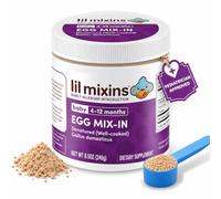 Lil Mixins Introducción a los alérgenos tempranos de mezcla, huevo duro | Etapa bebé 1-3, para edades de 4 a 12 meses, admite una tolerancia saludable | tarro de 8 onzas, suministro de 4 meses