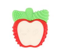 Lil' Nibblers Vibrating Apple Teether - Mordedor con vibración, forma de manzana, silicona de textura suave para exploración sensorial, alivio de la dentición, ayuda a calmar las encías doloridas