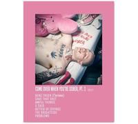 Lil Peep Póster de portada de álbum de música, lienzo estético, póster de pared para decoración de baño, dormitorio, fanáticos, regalo, sin marco, 16 x 24 pulgadas