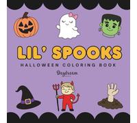 Lil' Spooks: Simple and Bold Halloween Coloring Book for Adults, Teens and Kids for Relaxation: 50 Coloring Pages, 8.5x8.5 inches, Super Cute and Spooky