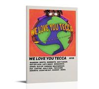 Lil Tecca We Love You Tecca - Pósteres artísticos antisalpicaduras para sala de estar y dormitorio, pinturas colgantes adecuadas para múltiples escenarios, sin necesidad de perforar, fácil de instalar