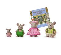 Li'L Woodzeez B Handydandy Ratones Set Familiar - 4 Figuras de Peluches Coleccionables con Libro de Cuentos - Juguete de Pretender Jugar - Regalo para Niños Mayores de 3 Años