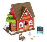 Lil Woodzeez - Escuela del Bosque - Juego de casa de mu ecas - 1 figura de mu eca, muebles y accesorios en miniatura incluidos - Juego de simulac