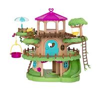 Li'l Woodzeez Juego de 22 piezas de casa del árbol grande de 48 cm con accesorios y 3 plantas - muebles, ascensor, tobogán y mucho más - juguete para niños a partir de 3 años