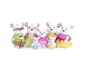 Li'L Woodzeez - Los Ratones Nibblekin - Figuras de Animales - Ratón de Juguete - Figuras de colección - Familia de Ratones - 3 años +