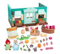 Li’l Woodzeez - Animal Figurine Playset - Toy General Store - Mini Furniture & Play Food - Storybook Included - 3 Years + - Honeysuckle Hollow General Store - Deluxe