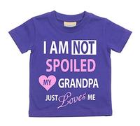 LILA I' I'm not Spoiled My Abuelo Just Me Ama de niña Camiseta Bebé Niño Niños Disponible en Tallas 0-6 meses to 14-15 AÑOS nieta - Morado, 24-36 Months