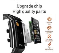 (Lila) Pulsera de fitness con podómetro y control de la presión arterial, monitor de ritmo cardíaco