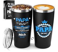 LILABIENE Taza térmica para papá, taza de café, taza de café para llevar, térmica, regalo para padre, día del padre, cumpleaños, Navidad, 600 ml