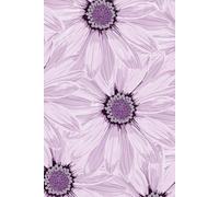 Lilac and Purple Flower Pattern Notebook, Ruled, 6x9 Inch, College Ruled, 120 Pages, Perfect Binding, Smooth Glossy Cover