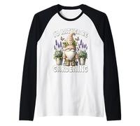 Lilac Floral Gnome Dad For Garden Mom Id Rather Be Gardening Camiseta Manga Raglan