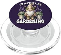 Lilac Floral Gnome Dad For Garden Mom Id Rather Be Gardening PopSockets PopGrip para MagSafe