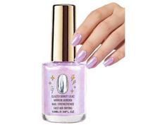Lilac Glossy Mirror Nail Strengthener, Transparent Glossy Nail Lacquer, Fast Air Drying Nail Polish, Nail Hardener for Weak Nails, Natural Finish Easy At Home Application No Lamp Needed (1PCS)