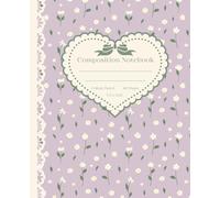 Lilac Purple Floral Composition Notebook College Ruled: Botanical and Bows Pretty Lace Heart Cottagecore Coquette Aesthetic Journal for Women, Girls, School & Office Use | 110 Pages, 7.5 x 9.25