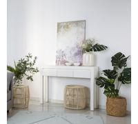 Liland mueble recibidor estrecho con almacenaje de madera lacada en blanco