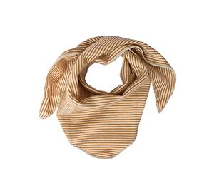 Lilano, Baby Ringel - Pañuelo triangular para bebé (70% lana, 30% seda, 210 g/m²), Curry/natural., Talla única