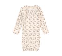 Lil'Atelier Pijama entero/body 'GAGO' marrón claro / verde oscuro / naranja pastel / blanco lana, Talla 92