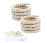 Lilbitty 1 par de cordones de cuerda de 8 mm para Air Force 1 en el campus 00s, diseño para cordones gruesos, elegantes y duraderos, color beige