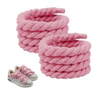 Lilbitty 1 par de cordones de cuerda de 8 mm para Air Force 1 en el campus 00s, diseño para cordones gruesos, elegantes y duraderos, color rosa