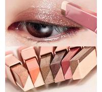 Lilbitty 3 PCS Lápiz de Sombra de Ojos 6 Colores, Maquillaje Glitter Impermeable Marrón