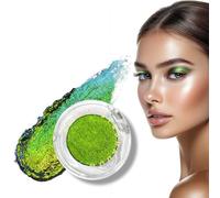 Lilbitty Chameleon Sombra de Ojos Brillante, Efecto Multicromo Altamente Pigmentado, Brillo Verde Bosque que Cambia de Color, Sombra de Ojos Duo-Cromo para un Maquillaje de Ojos Mágico, Tonos Verdes