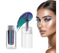 Lilbitty Glitter Eyeshadow Sombra de ojos líquida multicromática turquesa Sombra de ojos camaleón metálica de larga duración Smudgeproof Holographic Eye Topper Glitter, Amanecer