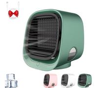 Lilcooler Lil Cooler Fan Lilcooler Portable Ac Original, Aira Breeze Air Cooler, 3 velocidades USB Powered, 300 ml Water Tank Air Conditioning Units for Home (Green)