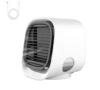 Lilcooler Lil Cooler Fan Lilcooler Portable Ac Original, Aira Breeze Air Cooler, 3 velocidades USB Powered, 300 ml Water Tank Air Conditioning Units for Home (White)