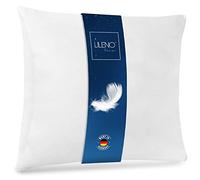 LILENO HOME Almohada de plumas de 50 x 50 cm, Cojín de 50 x 50 cm de plumas, Perfecto para alérgicos y niños, Relleno de muelles con 600 g cada uno
