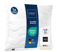 Lileno Home Almohada para alérgicos, 80 x 80 cm (juego de 1 unidad) - Lavable a 95 °C, OekoTex & Made in DE - Almohada de 80 x 80 cm con relleno abundante para un sueño divino - Almohada delicada