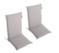 LILENO HOME Cojines para Silla de Jardín [Juego de 2 Unidades - Respaldo Alto] en Crema - Tumbona Cómoda para Muebles de Jardín - Cojín para Sillas Plegables MALT
