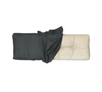 LILENO HOME Funda acolchada de cojín para paleta europea - Funda exterior para muebles de paletas - Funda de repuesto para cojín de respaldo - 120 x 40 x 16-20 cm - Antracita