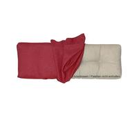 LILENO HOME Funda acolchada de cojín para paleta europea - Funda exterior para muebles de paletas - Funda de repuesto para cojín de respaldo - 120 x 40 x 16-20 cm - Rojo