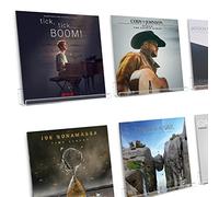 LileZbox Soporte acrílico transparente para discos de álbum, paquete de 6 unidades, estante de discos de vinilo, soporte de pared en la oficina y el hogar (4 x 30 x 4 cm)