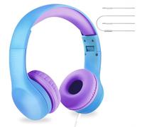 LilGadgets Connect+ con cable y micrófono, limitación de volumen para una escucha segura, diadema ajustable, almohadillas acolchadas para mayor comodidad