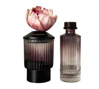 LiliaMansion Set de difusor de aroma de rosa roja, 100 ml, con flor decorativa y botella de cristal, difusor de aromaterapia (Evening Scent)