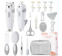 Lilian&Gema 28 en 1 Set Cuidado Bebe Recien Nacido, Lima Eléctrica Uñas Bebé, Lima Uñas Bebé Silenciosa, 6 Cabezales Moledores, Lluminación LED Bidireccional, Carga Type-C, Kit Bebé Recién Nacido