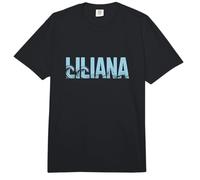 Liliana Sea Waves - Nombre Personalizado Ocean Beach Art Comfort Colors Adult Heavyweight T-Shirt