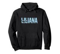 Liliana Sea Waves - Nombre Personalizado Ocean Beach Art Sudadera con Capucha