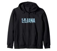 Liliana Sea Waves - Nombre Personalizado Ocean Beach Art Sudadera con Capucha