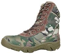 LiliChan Bota de Combate táctico Militar Ultraligero de 8 Pulgadas para Hombre con Cremallera Lateral (44 EU, Camuflaje)