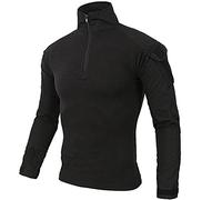 LiliChan Camisa Táctica de Manga Larga para Hombre Camisa Militar Camisa de Combate al Aire Libre Camisa de Combate Táctica con Cremallera