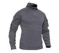 LiliChan Camisa Táctica de Manga Larga para Hombre Camisa Militar Camisa de Combate al Aire Libre Camisa de Combate Táctica con Cremallera