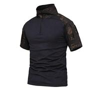 LiliChan Camisa Táctica Militar Corta para Hombres - Combate Exteriores Cremallera