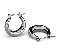 LILIE&WHITE Aros Pendientes Negras para Mujer Diseño Moderno y Elegante, Hipoalergénicos, No Se Desgastan, Regalo para Ella