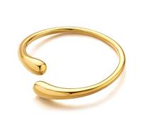 LILIE&WHITE Brazalete Abierto Mujer Dorado Estilo Gota de Agua, Diseño Moderno Antialérgico, No Se Descolora, Regalo Elegante para Ella