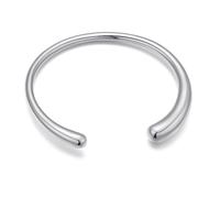 LILIE&WHITE Brazalete Plata Mujer Pulsera Abierta Minimalista, Metal Hipoalergénico Sin Níquel, No Se Decolora, Diseño Elegante Y Moderno, Regalo Para Ella