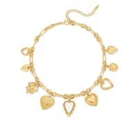 LILIE&WHITE Collar Dorado Mujer, Diseño Elegante con Corazones, Colgante Mujer Oro, No Alérgico, Joyería Moderna y Duradera, para Regalo