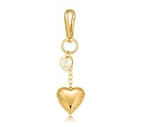 LILIE&WHITE Llavero de corazón dorado con letra L - Colgante personalizado de alta calidad para mujer, duradero y no destiñe, regalo elegante para mujer, 1